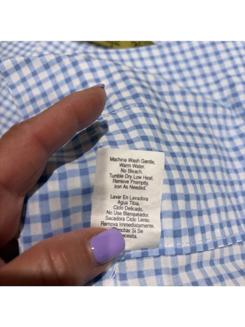 VTG 2 Blue & White Gingham Swag Curtain 39